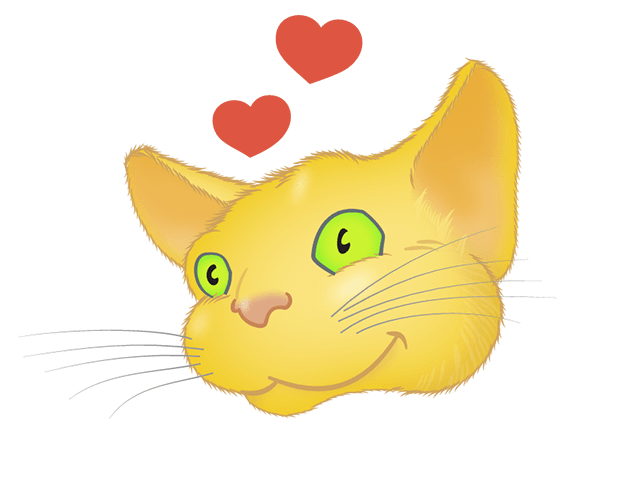 Yellow Cat emoji messages sticker-8