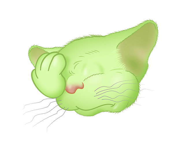 Green Cat emoji messages sticker-6