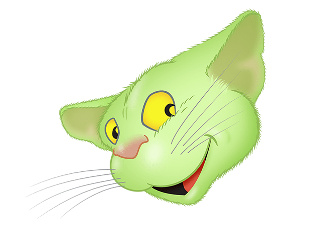 Green Cat emoji messages sticker-0