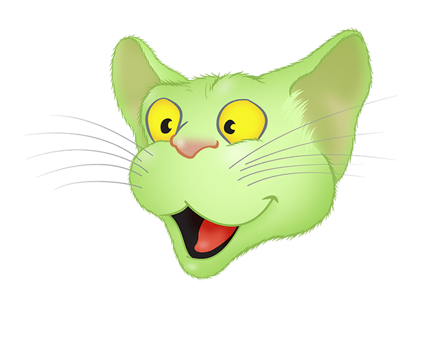 Green Cat emoji messages sticker-2