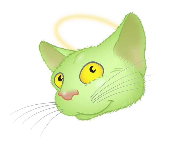 Green Cat emoji messages sticker-9