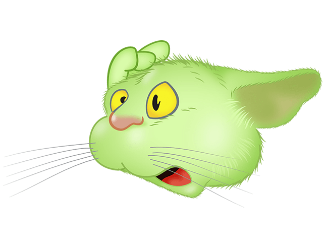 Green Cat emoji messages sticker-4