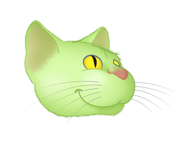 Green Cat emoji messages sticker-10