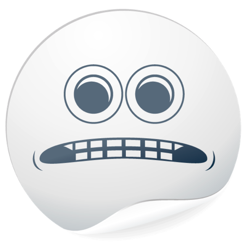 Cute White Smiles for messages messages sticker-4