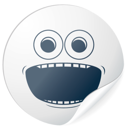 Cute White Smiles for messages messages sticker-3