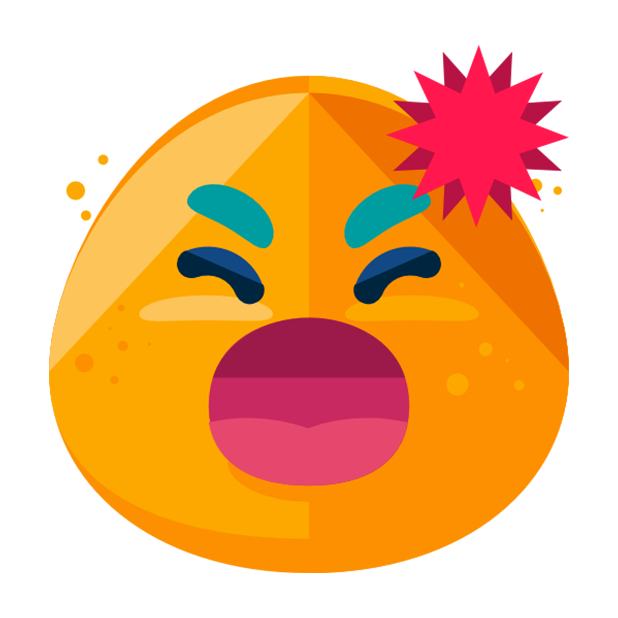 Flat Emoji Stickers Pack messages sticker-3