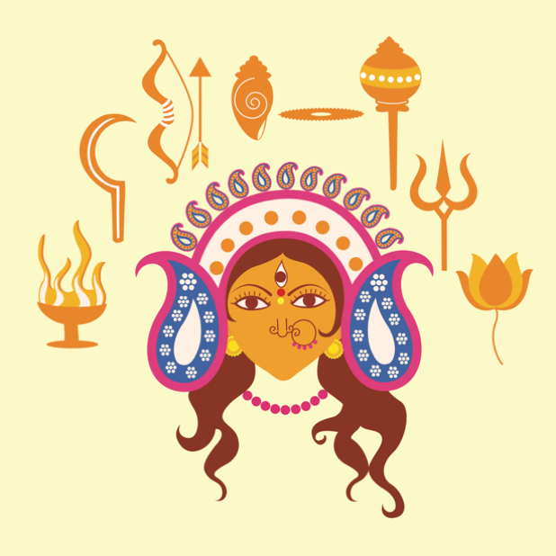 Durga Sharodiya messages sticker-5