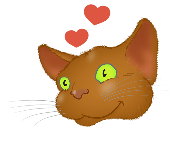 Brown Cat emoji messages sticker-8