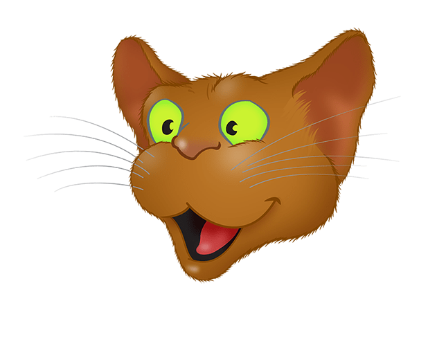 Brown Cat emoji messages sticker-2