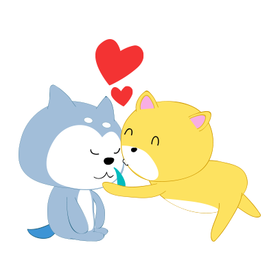 Couple dog sticker messages sticker-10