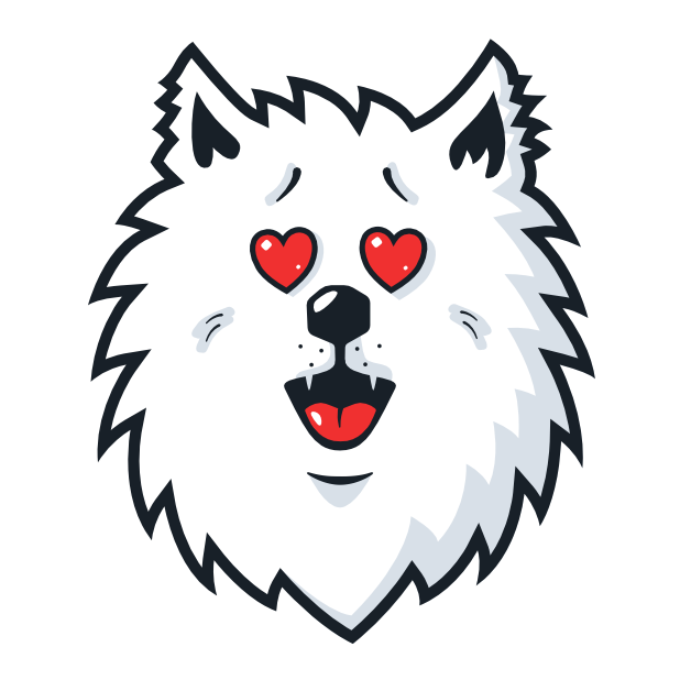 Samoyed Fram messages sticker-11