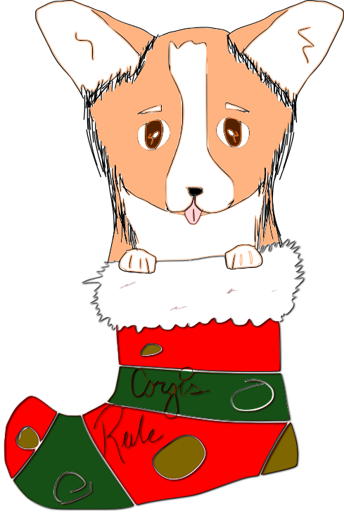 Cute Corgi Christmas messages sticker-4