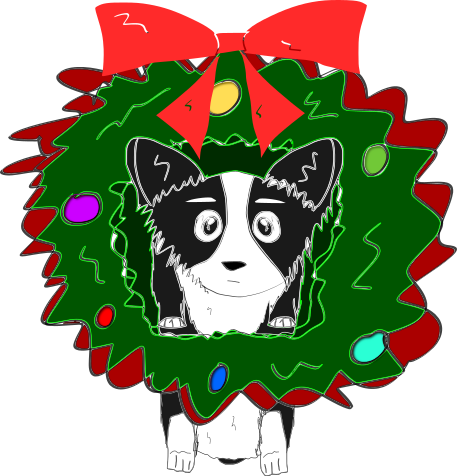 Cute Corgi Christmas messages sticker-1
