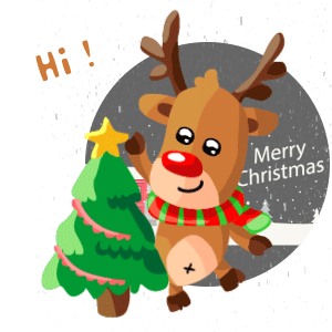 Animated character Xmas messages sticker-10