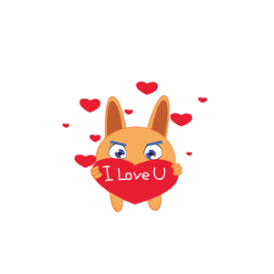 Bunny emoji animated messages sticker-1