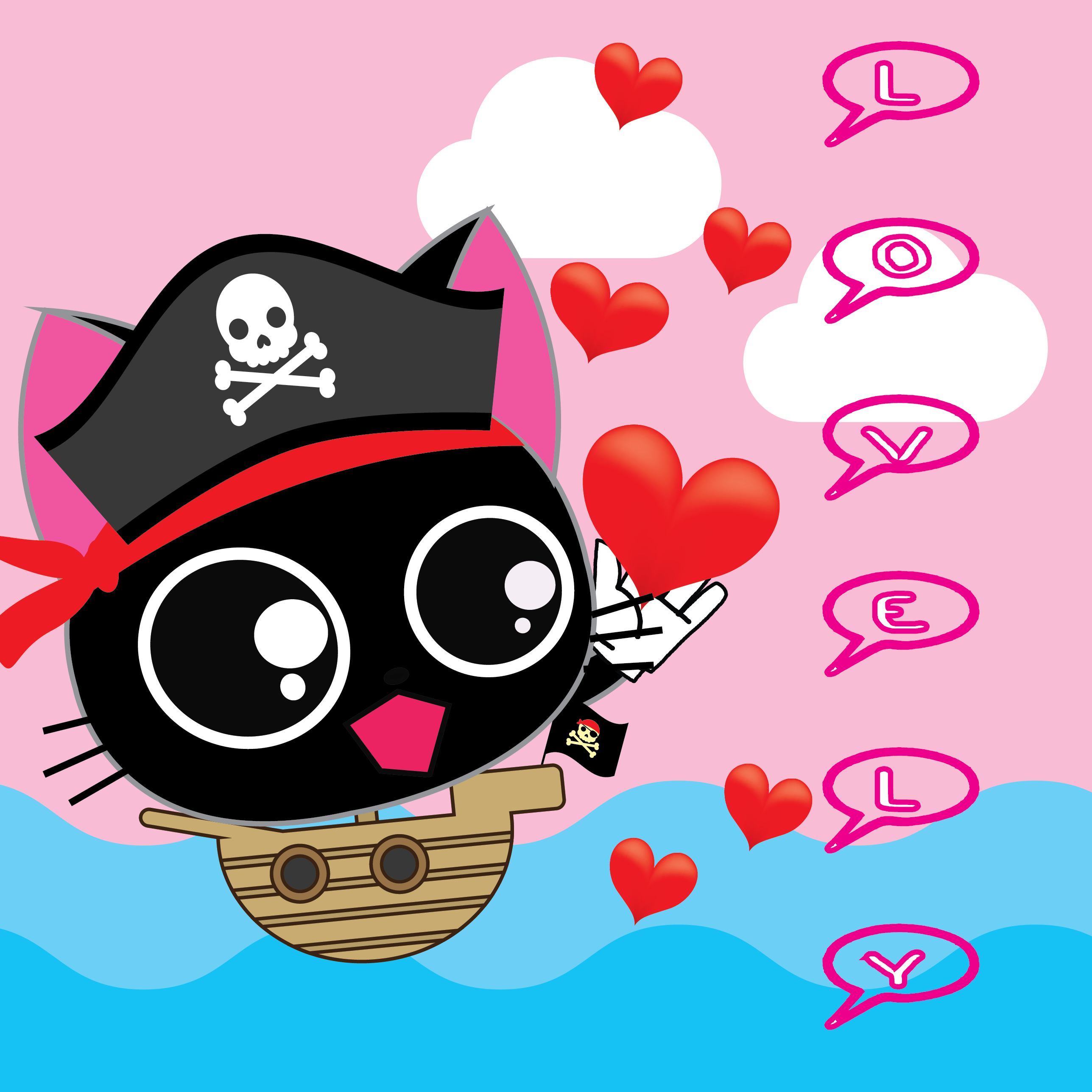 Pirate Kitties Stickers messages sticker-10