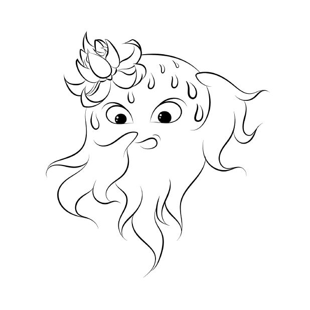 Flower Sprites Monochrome messages sticker-8