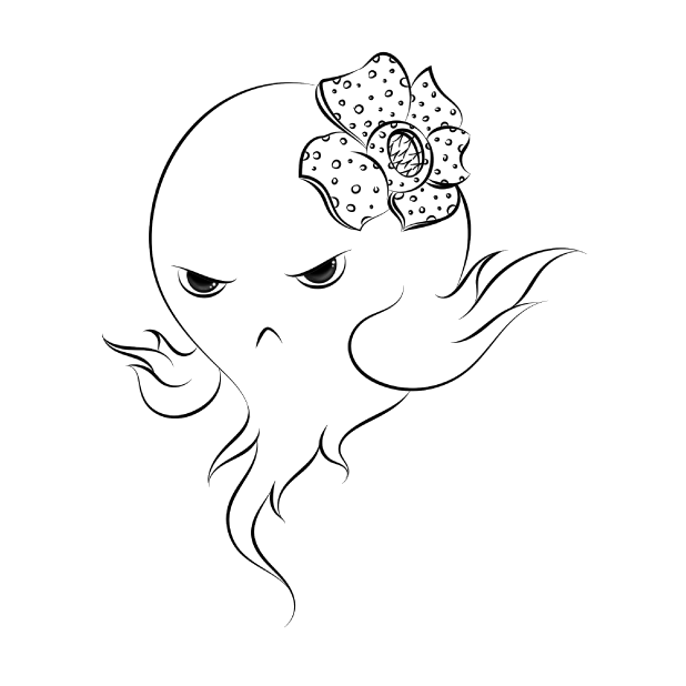 Flower Sprites Monochrome messages sticker-0