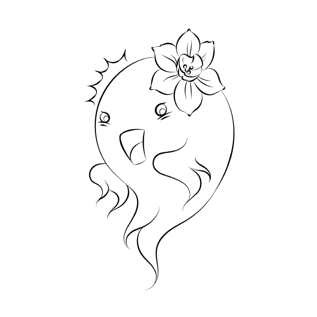 Flower Sprites Monochrome messages sticker-3
