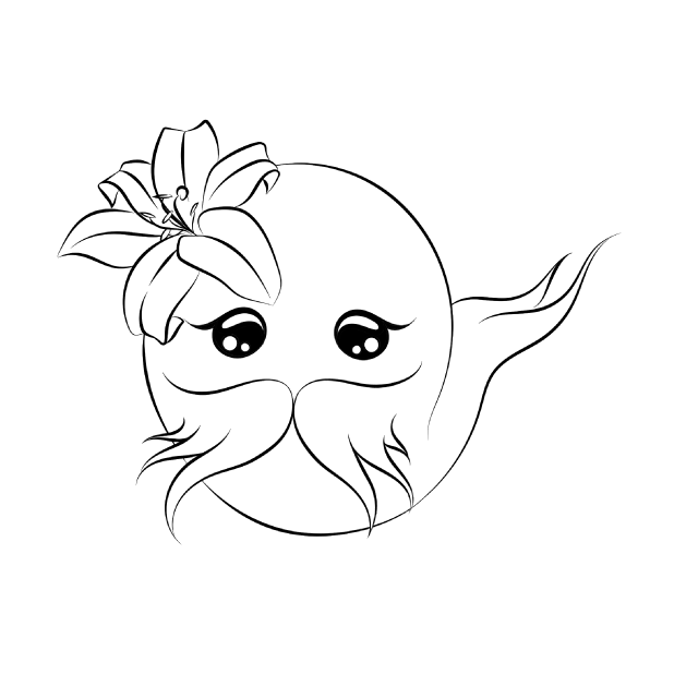 Flower Sprites Monochrome messages sticker-2
