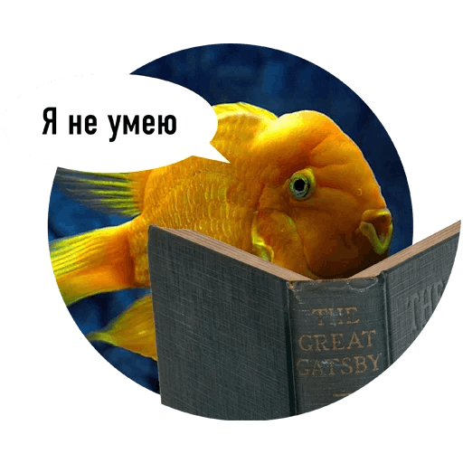Fishes trying to read messages sticker-1