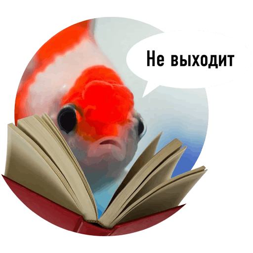 Fishes trying to read messages sticker-4