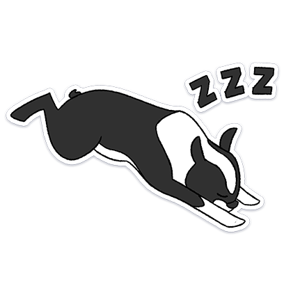 Boston Terrier Doodles messages sticker-2