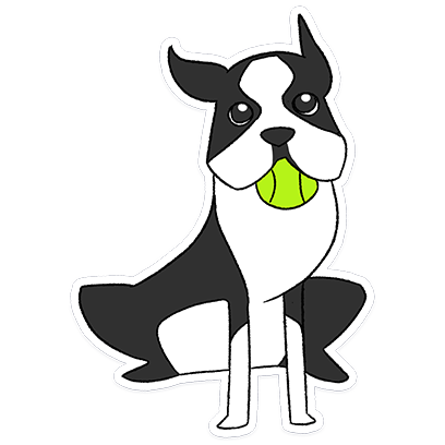 Boston Terrier Doodles messages sticker-1