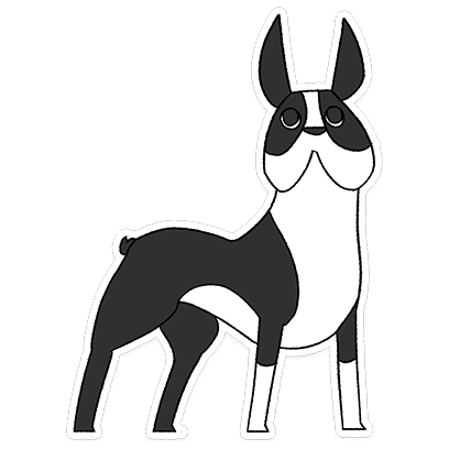 Boston Terrier Doodles messages sticker-3