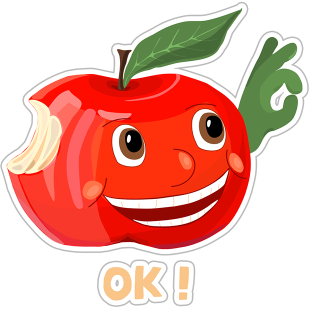 Funny Red Apple Stickers messages sticker-2