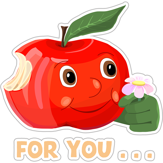 Funny Red Apple Stickers messages sticker-11