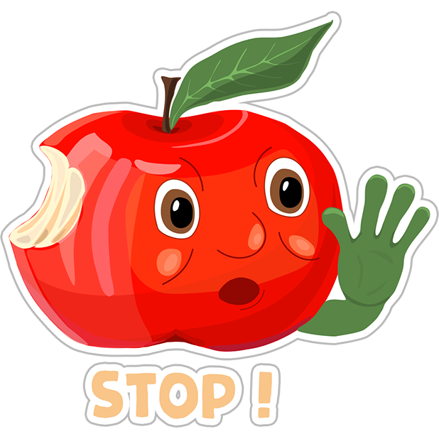 Funny Red Apple Stickers messages sticker-7