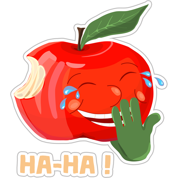 Funny Red Apple Stickers messages sticker-8