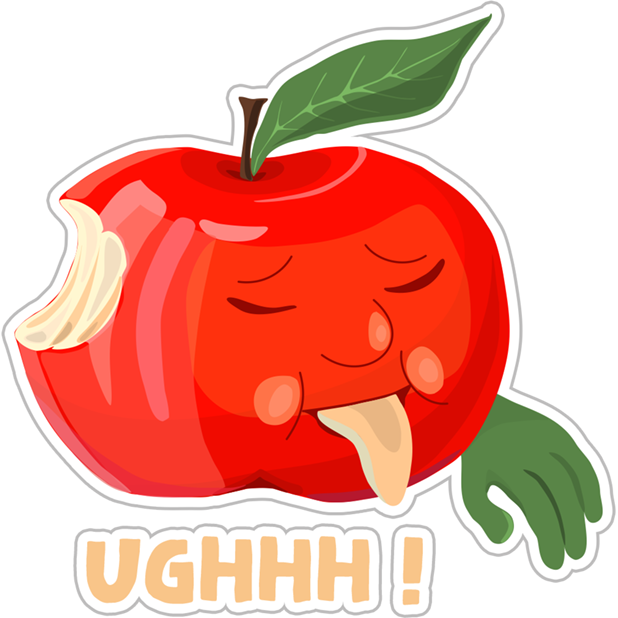 Funny Red Apple Stickers messages sticker-9