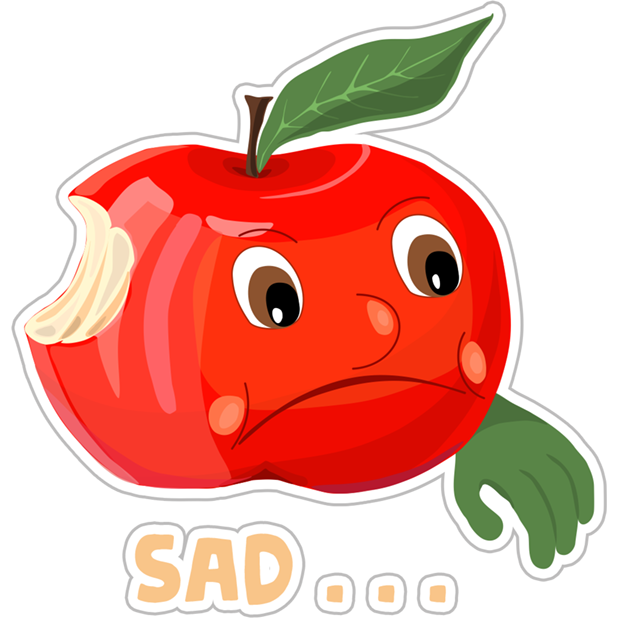 Funny Red Apple Stickers messages sticker-3