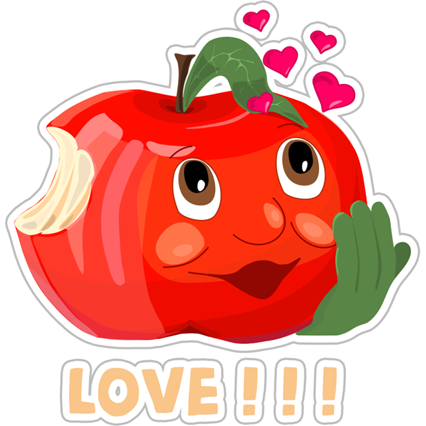 Funny Red Apple Stickers messages sticker-5
