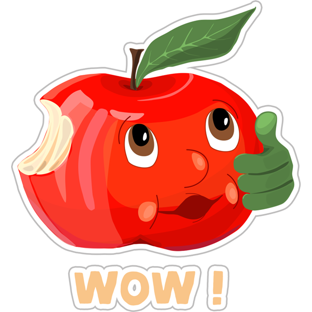 Funny Red Apple Stickers messages sticker-6
