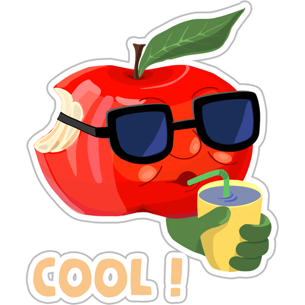 Funny Red Apple Stickers messages sticker-1