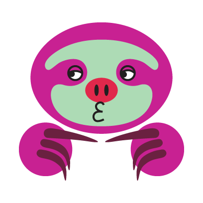 COLORFUL SLOTH FRIENDS messages sticker-3