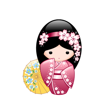 Japanese Kokeshi Dolls messages sticker-1