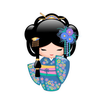 Japanese Kokeshi Dolls messages sticker-5