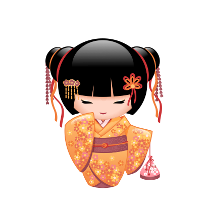 Japanese Kokeshi Dolls messages sticker-11
