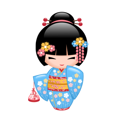 Japanese Kokeshi Dolls messages sticker-7