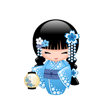 Japanese Kokeshi Dolls messages sticker-0