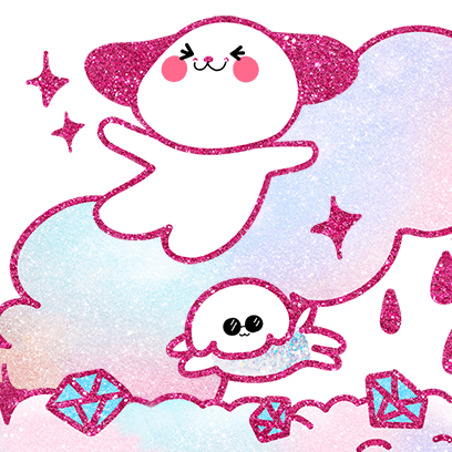 Summer Sparkling Dogs messages sticker-0