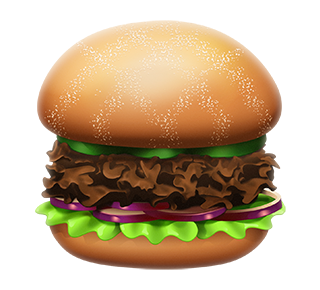 MAX Green Burger Emojis messages sticker-5