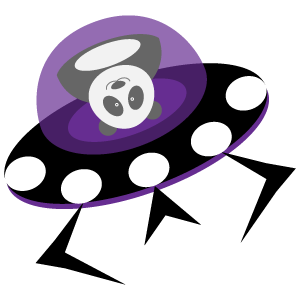 Panda UFO messages sticker-9