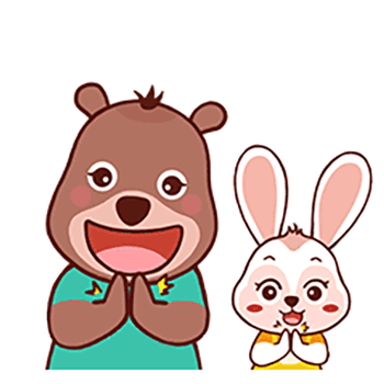 Bear and Bunny Stickers messages sticker-4