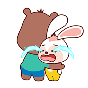 Bear and Bunny Stickers messages sticker-2