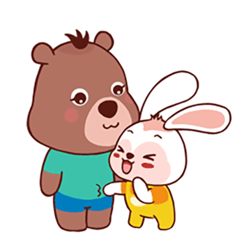 Bear and Bunny Stickers messages sticker-7